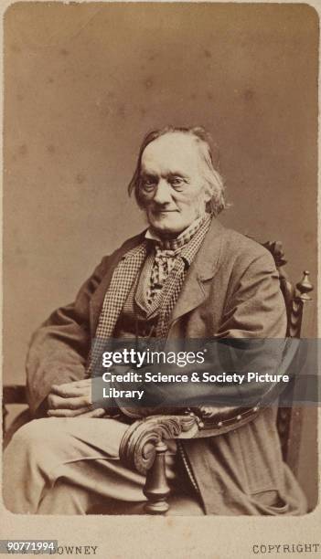 Carte de visite photograph by W & D Downey of Sir Richard Owen . Owen studied comparative anatomy under John Barclay at Edinburgh University,...