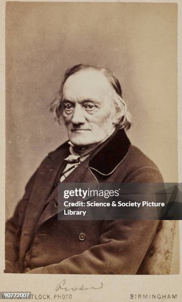 Carte de visite photograph by H J Whitlock of Sir Richard Owen . Owen studied comparative anatomy under John Barclay at Edinburgh University,...