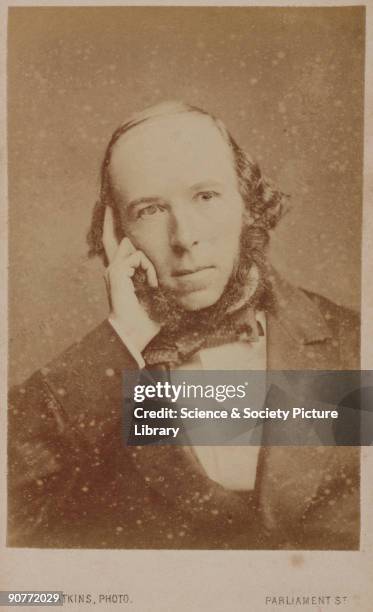 Carte de visite photograph by John Watkins of Parliament Street, London. Herbert Spencer was a social philosopher, and one of the first English...