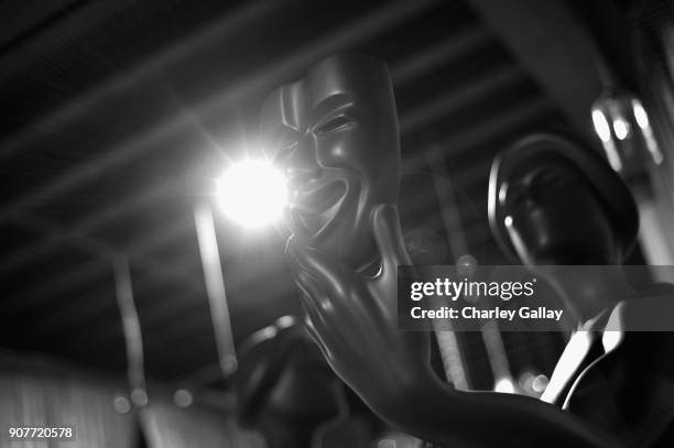 The Actor statue is seen at the 24th Annual Screen Actors Guild Awards - Behind The Scenes Day 3 at The Shrine Auditorium on January 20, 2018 in Los...