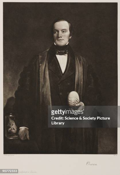 Photogravure after a painting by H W Pickersgill, c 1845. Sir Richard Owen studied comparative anatomy under John Barclay at Edinburgh University,...