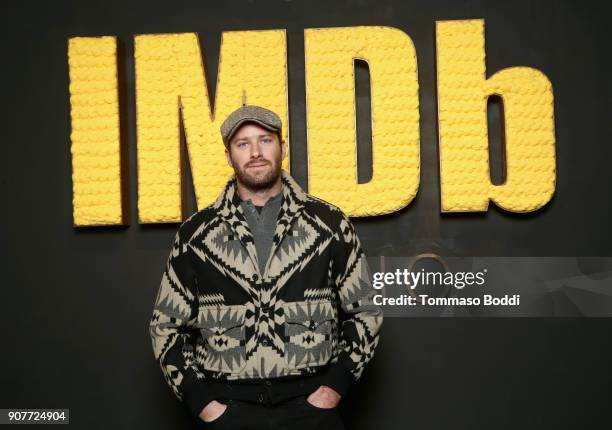 Actor Armie Hammer of 'Sorry To Bother You' attends The IMDb Studio and The IMDb Show on Location at The Sundance Film Festival on January 20, 2018...
