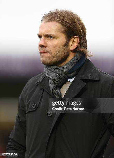 Milton Keynes Dons manager Robbie Neilson looks on during the Sky Bet League One match between Northampton Town and Milton Keynes Dons at Sixfields...