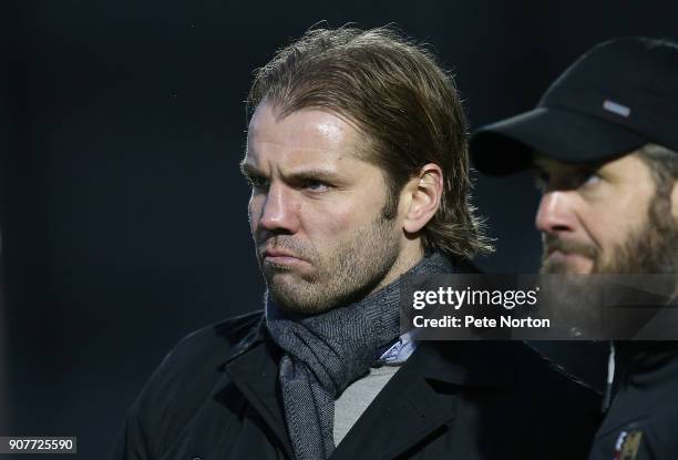 Milton Keynes Dons manager Robbie Neilson looks on during the Sky Bet League One match between Northampton Town and Milton Keynes Dons at Sixfields...
