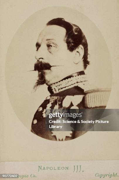 Carte de visite photograph by the Sterescopic Company, London. Napoleon III assumed the title of Emperor of France in 1852, and the following year...