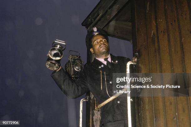 Photograph taken during the British Transport Films production 'British Railways International Container Service'.