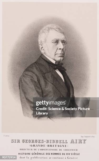 Lithograph by F Artus of Sir George Biddell Airy , who was Astronomer Royal and director of the Royal Greenwich Observatory from 1835 to 1881. Airy...