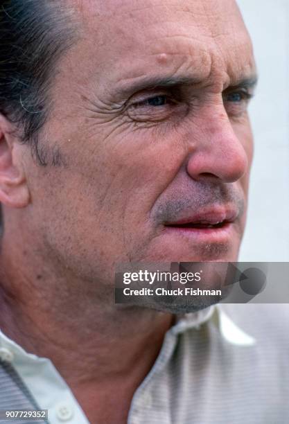 Close-up of American actor and film director Robert Duvall, New York, New York, July 1981.
