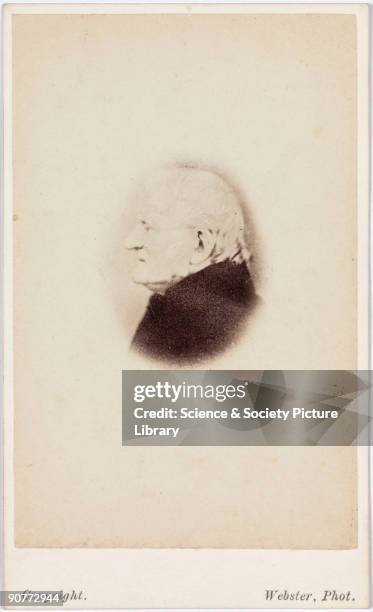 Carte de visite photograph by Webster of Warrington, of John Dalton . Dalton formulated the atomic theory to explain chemical reactions, based on the...