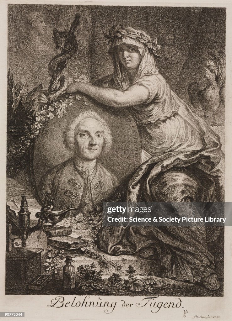 Johann Nathanael Lieberkuhn, German anatomist, 1757.