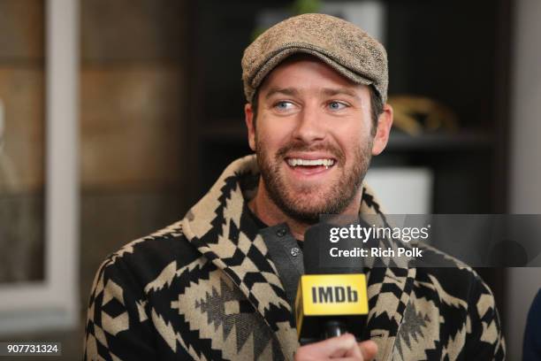 Actor Armie Hammer of 'Sorry To Bother You' attends The IMDb Studio and The IMDb Show on Location at The Sundance Film Festival on January 20, 2018...