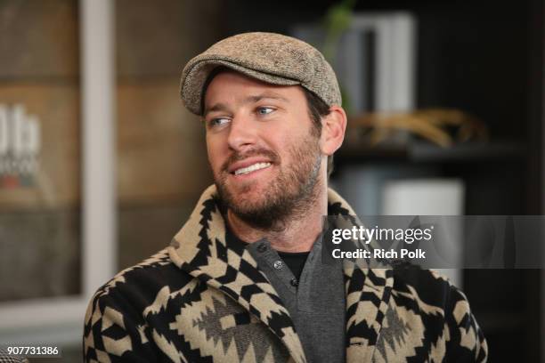 Actor Armie Hammer of 'Sorry To Bother You' attends The IMDb Studio and The IMDb Show on Location at The Sundance Film Festival on January 20, 2018...