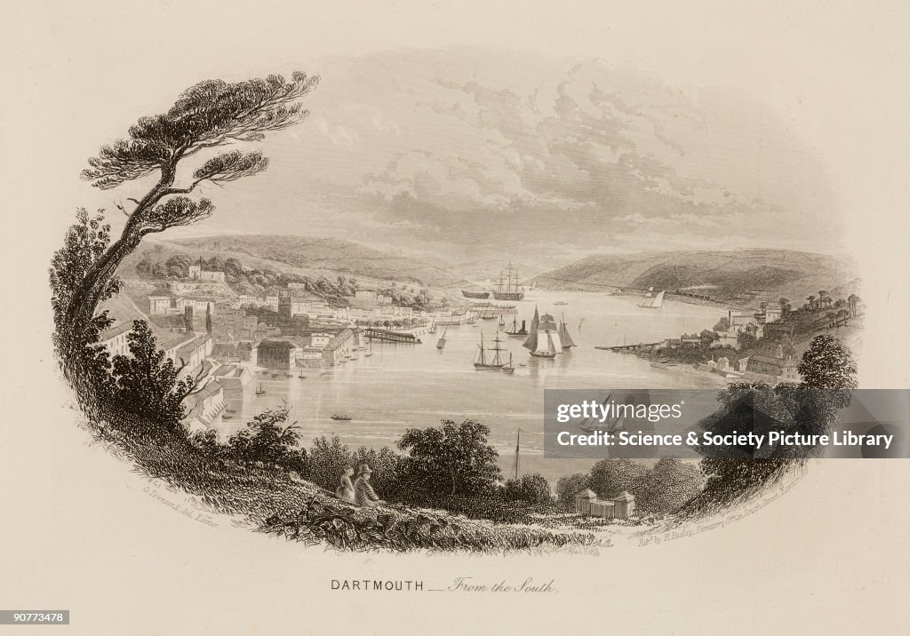 Dartmouth - from the South, Devon, 1859.
