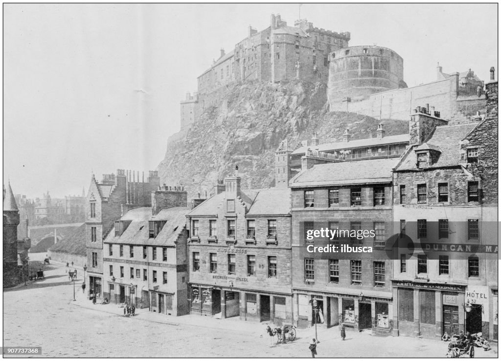 Antique photograph of World's famous sites: Edinburgh, Scotland