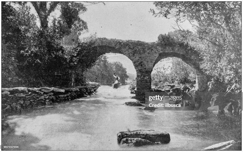 Antieke foto's werelds beroemde bezienswaardigheden: meren van Killarney, Ierland