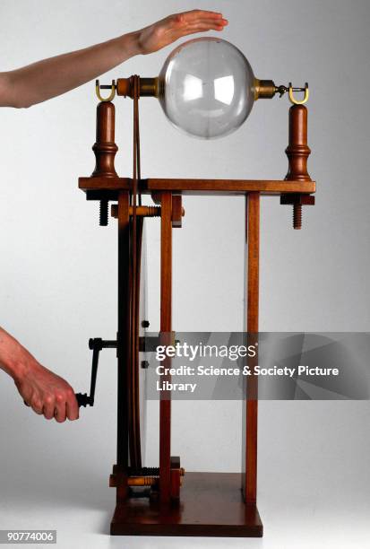 Reproduction. Francis Hauksbee devised this machine while in London during the early part of the 18th century. It comprises of a glass globe from...