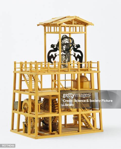 Model of a Chinese astronomical clock, copied from Su Song's 'New Design for a Mechanised Armillary Sphere and Celestial Globe' . Su Song was a...