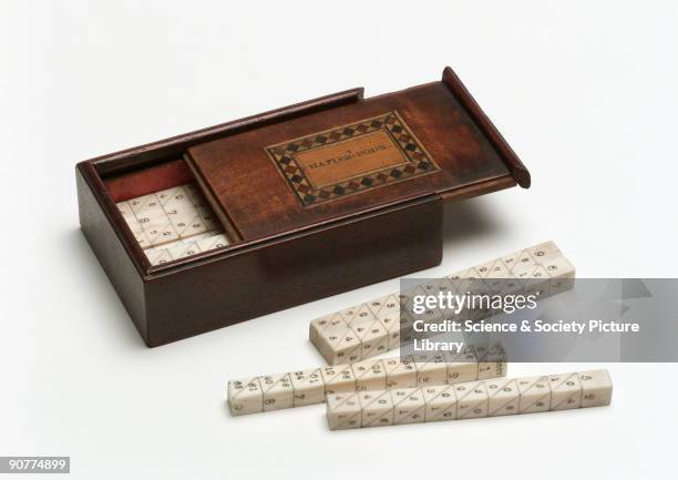 Set of Napier�s rods in a wooden box. John Napier , discoverer of logarithms, created the popular calculating tool known as Napier's rods or bones....