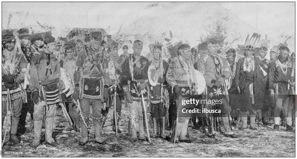 Antieke foto van mensen uit de hele wereld: Sioux Indianen