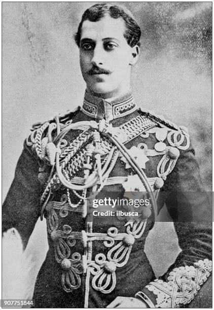 antique photograph of people from the world: prince albert victor - prince albert victor stock illustrations