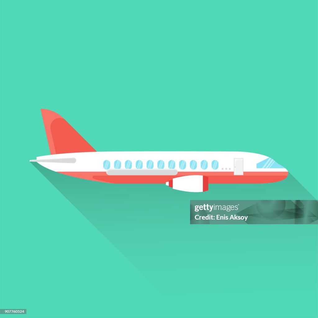 Vliegtuig platte pictogram