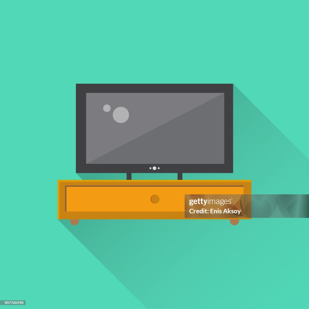 TV-Gerät flach Symbol