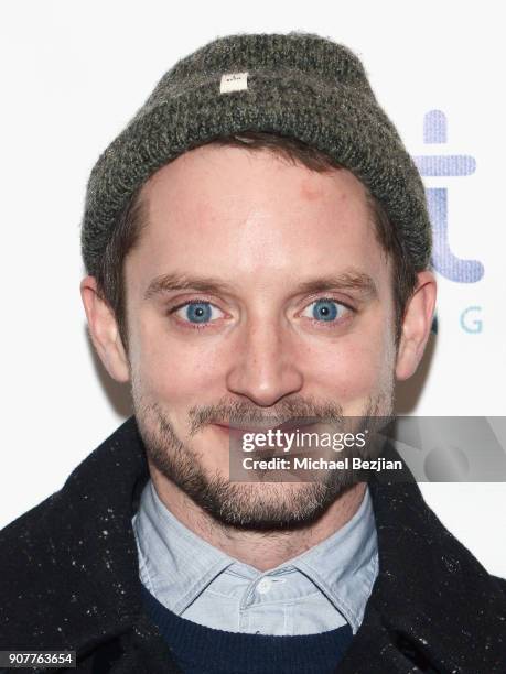 Actor Elijah Wood attends the WanderLuxxe House with Apex Social Club presents "Mandy" after party presented by OTTLending during Sundance 2018 on...