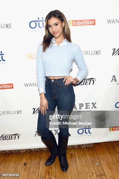 Actor Kara Royster attends the WanderLuxxe House with Apex Social Club presents "Mandy" after party presented by OTTLending during Sundance 2018 on...