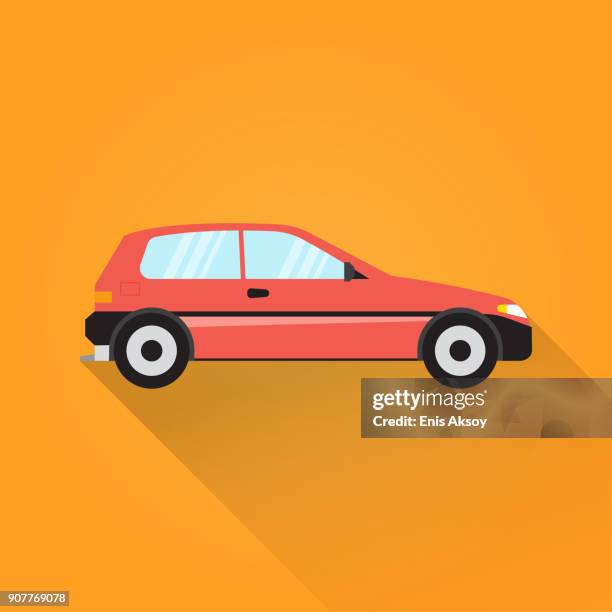 car flat icon - performance car engine stock illustrations