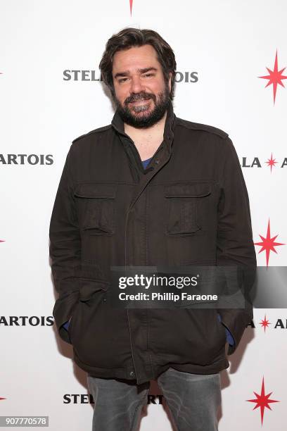 Actor Matt Berry attends a live Q&A with the cast of An Evening with Beverly Luff Linn hosted by Stella Artois and Deadline.com at Café Artois during...