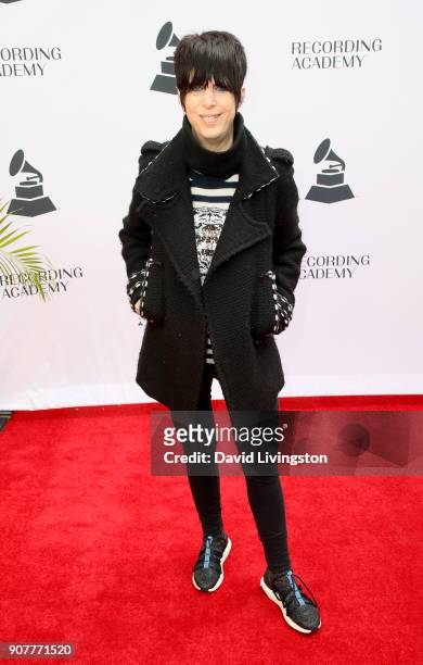 Songwriter Diane Warren attends the GRAMMY nominee reception honoring 60th Annual GRAMMY Awards nominees at Fig & Olive on January 20, 2018 in West...
