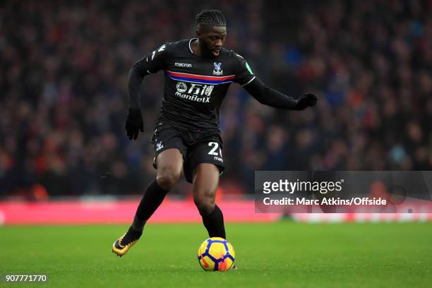 Bakary Sako of Crystal Palace during the Premier League match between Arsenal and Crystal Palace at Emirates Stadium on January 20, 2018 in London,...