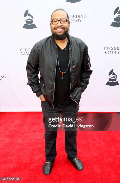 Producer Om'Mas Keith attends the GRAMMY nominee reception honoring 60th Annual GRAMMY Awards nominees at Fig & Olive on January 20, 2018 in West...