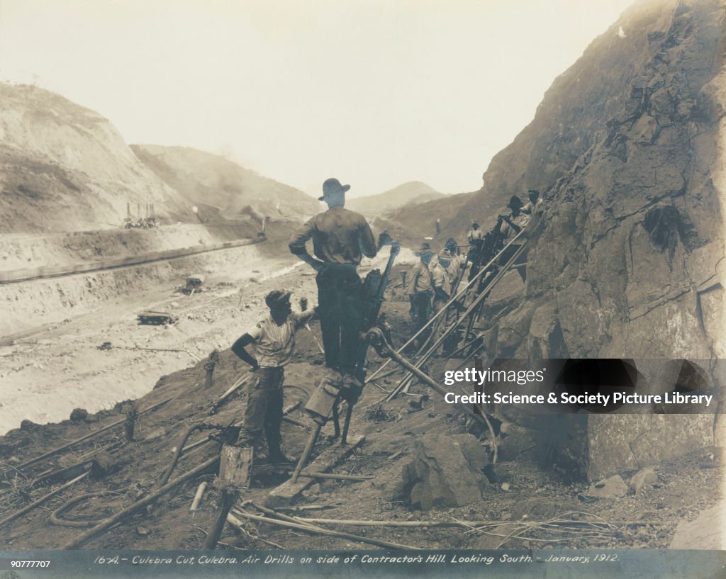 Construction of the Panama Canal, Panama, 1912.
