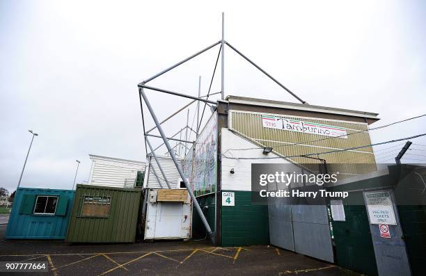 General view of the outside of Huish Park during the Sky Bet League Two match between Yeovil Town and Chesterfield at Huish Park on January 20, 2018...