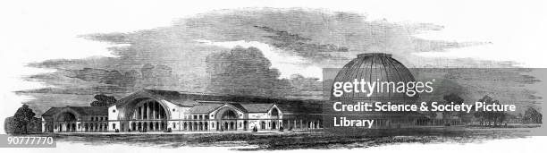 Plate taken from the �Illustrated London News�. Isambard Kingdom Brunel was asked by the building committee to design a building to house the Great...