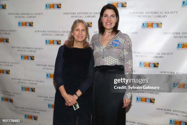 Dr. Louise Mirrer and Diana DiMenna attend DiMenna Children's History Museum Family Benefit Party 2018 on January 20, 2018 in New York City.