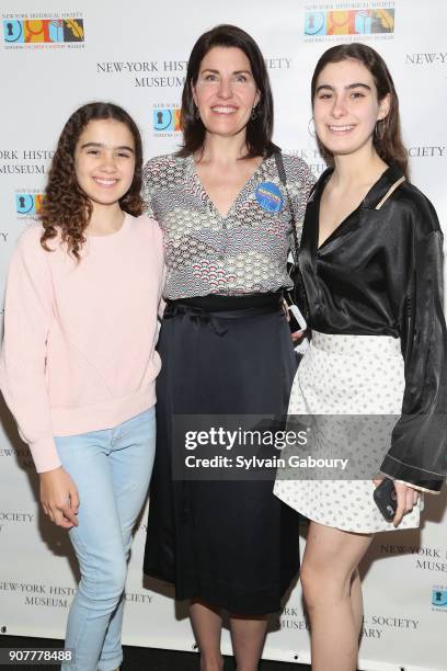 Claire DiMenna, Diana DiMenna and Tess DiMenna attend DiMenna Children's History Museum Family Benefit Party 2018 on January 20, 2018 in New York...