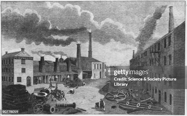 Peel and Williams Foundry, Manchester, 1814. Drawing from the Goodrich collection.