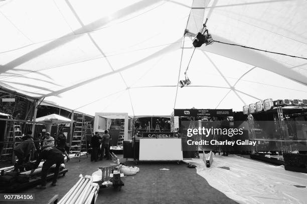 View of the atmosphere at the 24th Annual Screen Actors Guild Awards - Behind The Scenes Day 3 at The Shrine Auditorium on January 20, 2018 in Los...