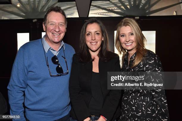 Producers Gary Luchesi, Emma Thomas and Deborah Snyder attend the 29th Annual Producers Guild Awards Nominees Breakfast at the Saban Theater on...