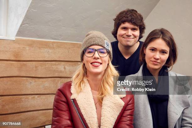 Emily Bett Rickards, Michael Gallagher and Jana Winternitz from the film 'Funny Story' pose for a portrait in the YouTube x Getty Images Portrait...