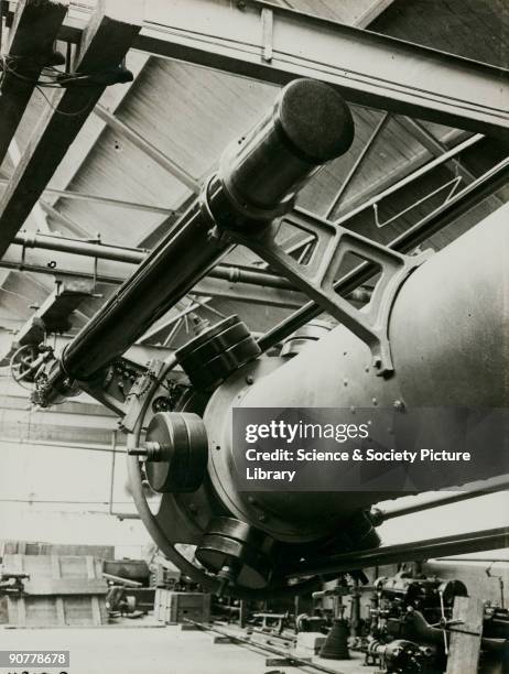 One of six photographs showing the construction of the 26 inch equatorial refractor by Sir Howard Grubb, Parsons and Company of Newcastle upon Tyne,...