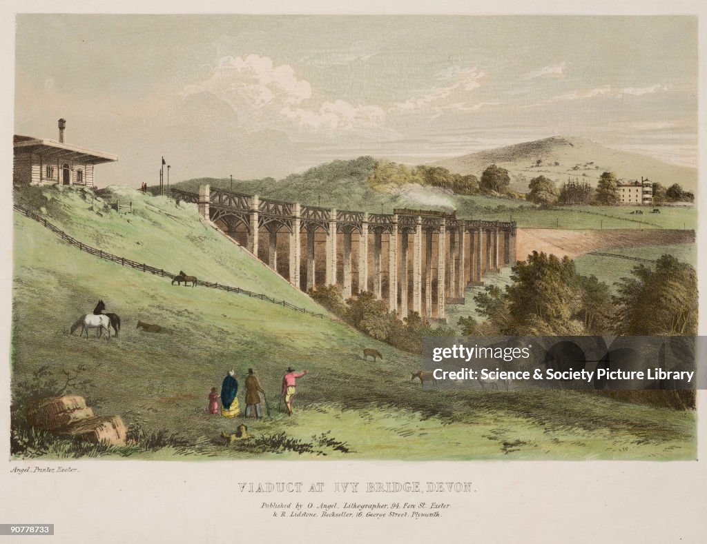 �Viaduct at Ivy Bridge, Devon�, mid-19th century.