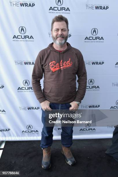 Actor Nick Offerman of 'Hearts Beat Loud' attends the Acura Studio at Sundance Film Festival 2018 on January 20, 2018 in Park City, Utah.