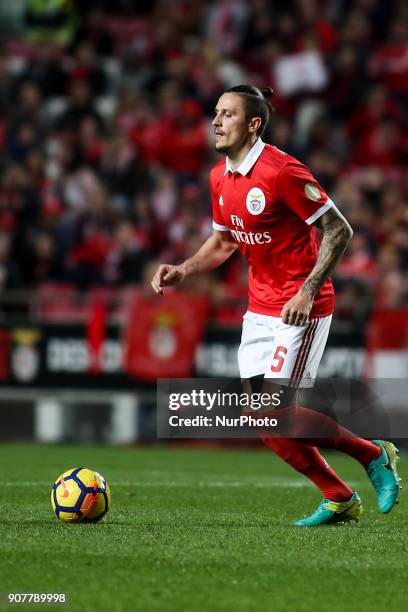 Benfica's midfielder Ljubomir Fejsa in action during the Portuguese League football match between SL Benfica and GD Chaves at Luz Stadium in Lisbon...