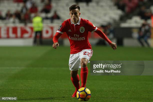 Benficas forward Franco Cervi from Argentina during the Premier League 2017/18 match between SL Benfica v GD Chaves, at Luz Stadium in Lisbon on...