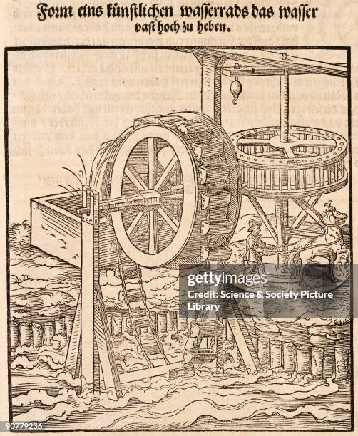 Woodcut by Peter Flotner from 'Vitruvius Teutsch', the first German translation of �De architectura� by the Roman architect and engineer Vitruvius...