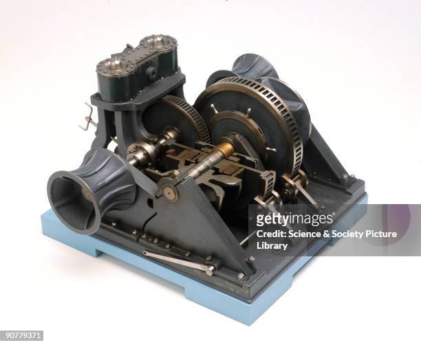 Model of an overlead cable windlass as fitted to SS 'Amazon'. Capstans are used to move heavy weights by means of ropes or chains. They are turned...