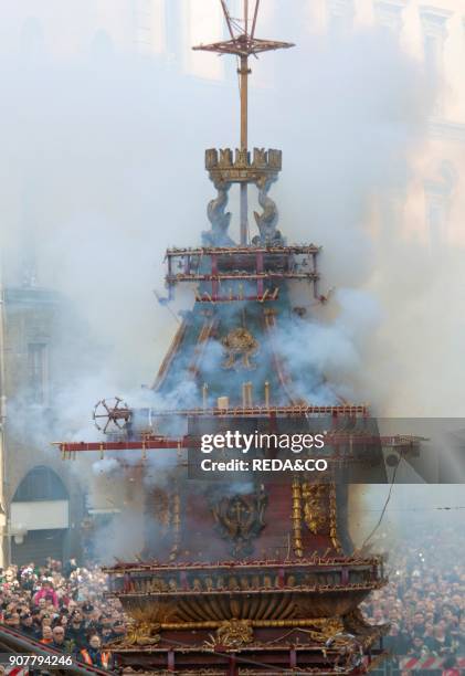 Scoppio del Carro. Explosion of the Car.Easter Sunday. Florence.Tuscany.Italy. Europe.